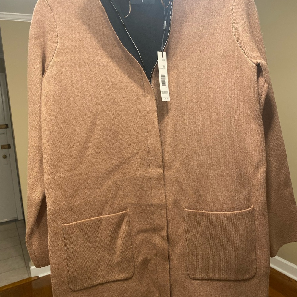 Stylish Tan Coat with Pockets